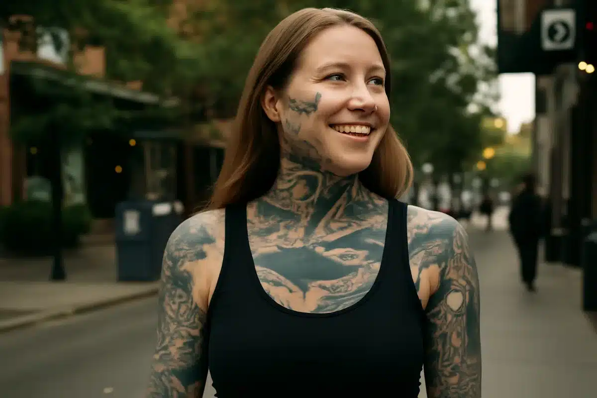 Qui est Emily Morrison et comment tout a commencé? — Emily Morrison se fait connaître sur les réseaux sous le nom de Shark Lady Emily et elle attire l’attention pour son corps tatoué de motifs marins. Elle a grandi avec une